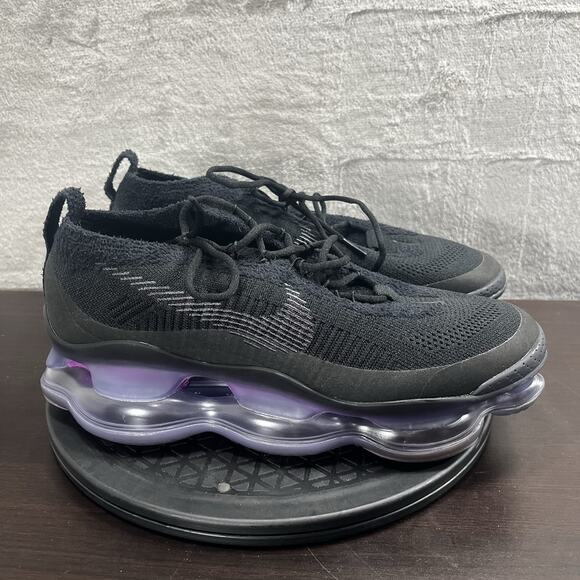 Nike Air Max Scorpion FK 2022 Mens Size 10 Black Purple Running Lace Up Shoes - Picture 1 of 10